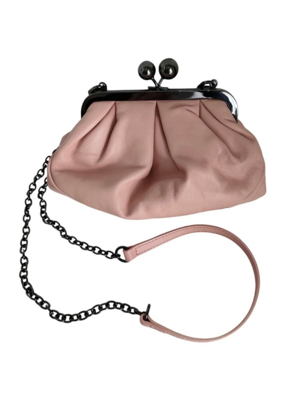 Max Mara Weekend Pasticcino Kiss Lock Chain Shoulder Pouch Pink
